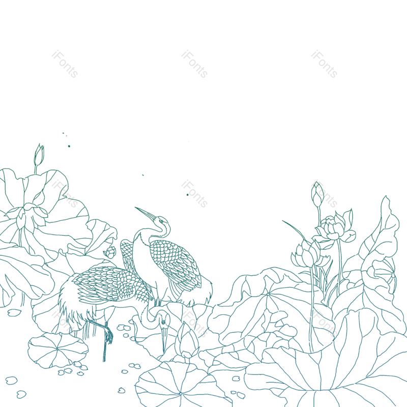 线条图片,夏至元素,花纹PNG,底纹免抠素材